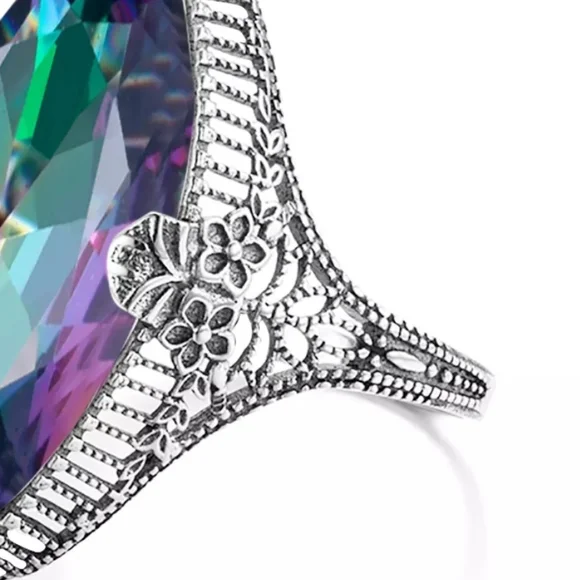 Topaz Marquize, STONE. 925 ST SLV The Third Pic Is The Real One - Picture 7 of 7